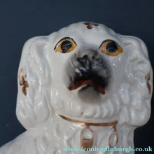 Load image into Gallery viewer, ANTIQUE Late 19th Century SMALLER SIZE White Staffordshire Dogs / Wally Dugs
