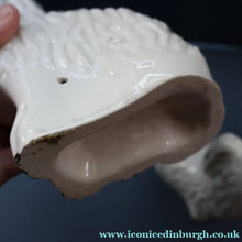 Load image into Gallery viewer, ANTIQUE Late 19th Century SMALLER SIZE White Staffordshire Dogs / Wally Dugs
