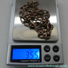 Load image into Gallery viewer, Antique 9CT Gold Double Albert Pocket Watch Chain. Length (clip end to clip end) 16 1/4 inches. Marked 9: 375
