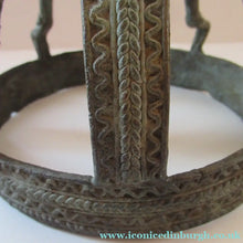 Load image into Gallery viewer, Antique African Dogon Mali Ceremonial Cast Brown Crown or Helmet
