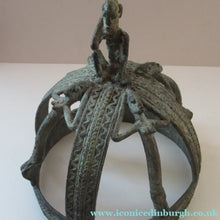 Load image into Gallery viewer, Antique African Dogon Mali Ceremonial Cast Brown Crown or Helmet
