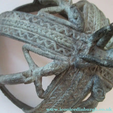 Load image into Gallery viewer, Antique African Dogon Mali Ceremonial Cast Brown Crown or Helmet
