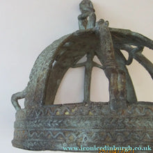 Load image into Gallery viewer, Antique African Dogon Mali Ceremonial Cast Brown Crown or Helmet
