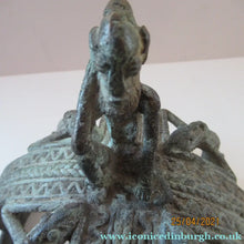 Load image into Gallery viewer, Antique African Dogon Mali Ceremonial Cast Brown Crown or Helmet
