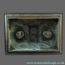 Load image into Gallery viewer, Antique Art Deco Egyptian Revival Brass Inkwell with Seated Figure and Ink Pots
