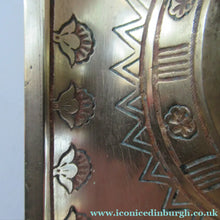 Load image into Gallery viewer, Antique Art Deco Egyptian Revival Brass Inkwell with Seated Figure and Ink Pots
