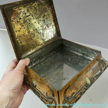 Load image into Gallery viewer, Antique  Edwardian Art Nouveau Confectionary Tin. Dragonfly Design

