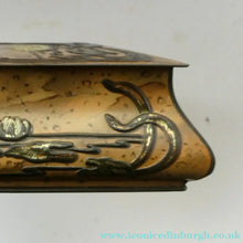 Load image into Gallery viewer, Antique  Edwardian Art Nouveau Confectionary Tin. Dragonfly Design
