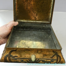 Load image into Gallery viewer, Antique  Edwardian Art Nouveau Confectionary Tin. Dragonfly Design

