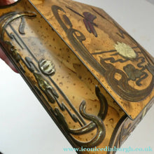 Load image into Gallery viewer, Antique  Edwardian Art Nouveau Confectionary Tin. Dragonfly Design
