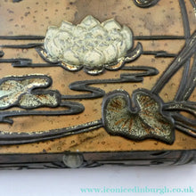 Load image into Gallery viewer, Antique  Edwardian Art Nouveau Confectionary Tin. Dragonfly Design
