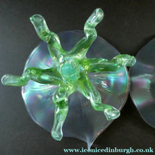 Load image into Gallery viewer, Antique ART NOUVEAU John Walsh Walsh Uranium Glass Water Lily Comport
