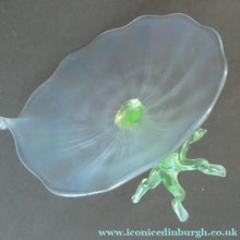 Load image into Gallery viewer, Antique ART NOUVEAU John Walsh Walsh Uranium Glass Water Lily Comport
