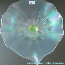 Load image into Gallery viewer, Antique ART NOUVEAU John Walsh Walsh Uranium Glass Water Lily Comport
