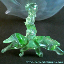 Load image into Gallery viewer, Antique ART NOUVEAU John Walsh Walsh Uranium Glass Water Lily Comport
