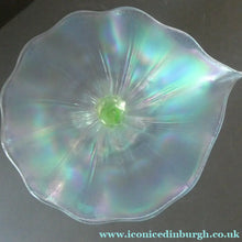 Load image into Gallery viewer, Antique ART NOUVEAU John Walsh Walsh Uranium Glass Water Lily Comport
