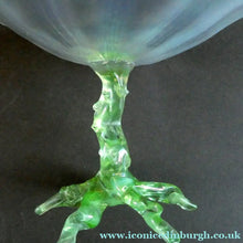 Load image into Gallery viewer, Antique ART NOUVEAU John Walsh Walsh Uranium Glass Water Lily Comport

