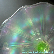 Load image into Gallery viewer, Antique ART NOUVEAU John Walsh Walsh Uranium Glass Water Lily Comport
