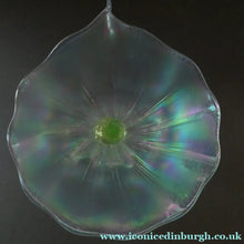 Load image into Gallery viewer, Antique ART NOUVEAU John Walsh Walsh Uranium Glass Water Lily Comport
