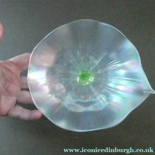 Load image into Gallery viewer, Antique ART NOUVEAU John Walsh Walsh Uranium Glass Water Lily Comport 
