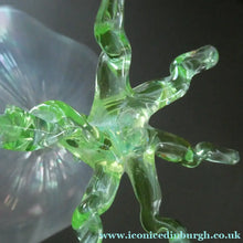 Load image into Gallery viewer, Antique ART NOUVEAU John Walsh Walsh Uranium Glass Water Lily Comport 
