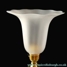 Load image into Gallery viewer, Antique Arts and Crafts Brass Lamp and Opaque White Glass Shade. DRYAD of Leicester Style
