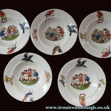 Load image into Gallery viewer, Antique German Nursery Miniature Bowls. Children in a Farmyard
