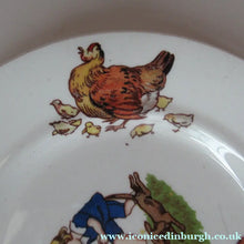 Load image into Gallery viewer, Antique Bone China NURSERY WARE. Five Small 1920s Child’s Side Plates. Children Playing with Animals in a Farmyard
