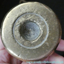 Load image into Gallery viewer, Three Antique Bell Shape Brass Weights Pooley of Liverpool 7lbs. 4lbs, 2lbs
