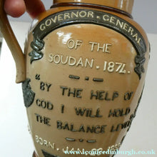 Load image into Gallery viewer, General Gordon Commemorative Jug 1885 by Doulton Lambeth
