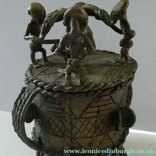 Load image into Gallery viewer, 1920s African Ghana Ashanti Gold Pot. Lidded Kuduo
