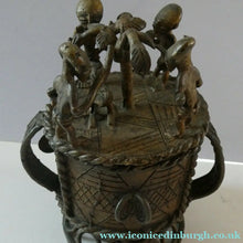 Load image into Gallery viewer, 1920s African Ghana Ashanti Gold Pot. Lidded Kuduo
