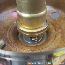 Load image into Gallery viewer, Edwardian Cut Glass and Brass Single Hanging Light Shade 1900s
