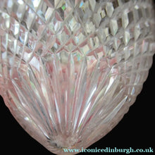 Load image into Gallery viewer, Edwardian Cut Glass and Brass Single Hanging Light Shade 1900s
