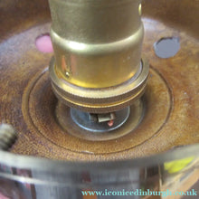 Load image into Gallery viewer, Edwardian Cut Glass and Brass Single Hanging Light Shade 1900s
