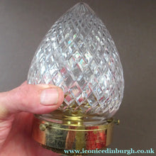 Load image into Gallery viewer, Edwardian Cut Glass and Brass Single Hanging Light Shade 1900s
