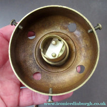 Load image into Gallery viewer, Edwardian Cut Glass and Brass Single Hanging Light Shade 1900s
