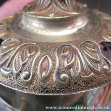 Load image into Gallery viewer, Edwardian Cut Glass and Brass Single Hanging Light Shade 1900s
