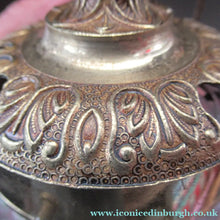 Load image into Gallery viewer, Edwardian Cut Glass and Brass Single Hanging Light Shade 1900s
