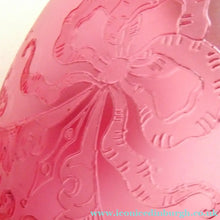 Load image into Gallery viewer, Antique EDWARDIAN Engraved Cranberry Glass and Brass Single Hanging Light Shade
