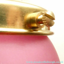 Load image into Gallery viewer, Antique EDWARDIAN Engraved Cranberry Glass and Brass Single Hanging Light Shade
