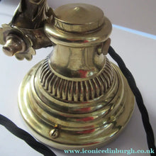 Load image into Gallery viewer, Antique Dugdills Art Nouveau Flower Desk Lamp with Antique Vaseline Shade
