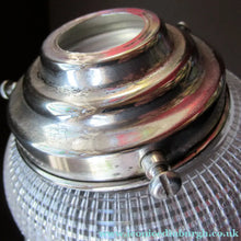 Load image into Gallery viewer, Antique Glass Holophane Glass Hanging Light Shade
