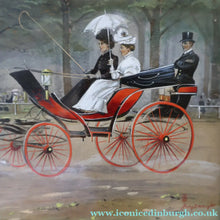 Load image into Gallery viewer, ANTIQUE Edwardian Silver Plate Cigar or Trinket Box - with hand embellised print by GEORGE WRIGHT. Carriage Image

