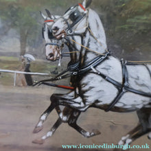 Load image into Gallery viewer, ANTIQUE Edwardian Silver Plate Cigar or Trinket Box - with hand embellised print by GEORGE WRIGHT. Carriage Image
