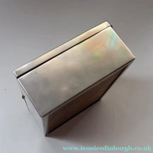 Load image into Gallery viewer, ANTIQUE Edwardian Silver Plate Cigar or Trinket Box - with hand embellised print by GEORGE WRIGHT. Carriage Image
