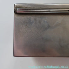 Load image into Gallery viewer, ANTIQUE Edwardian Silver Plate Cigar or Trinket Box - with hand embellised print by GEORGE WRIGHT. Carriage Image
