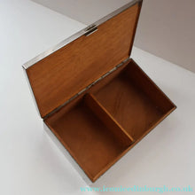 Load image into Gallery viewer, ANTIQUE Edwardian Silver Plate Cigar or Trinket Box - with hand embellised print by GEORGE WRIGHT. Carriage Image
