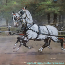 Load image into Gallery viewer, ANTIQUE Edwardian Silver Plate Cigar or Trinket Box - with hand embellised print by GEORGE WRIGHT. Carriage Image
