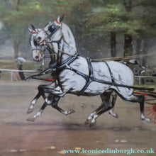 Load image into Gallery viewer, ANTIQUE Edwardian Silver Plate Cigar or Trinket Box - with hand embellised print by GEORGE WRIGHT. Carriage Image
